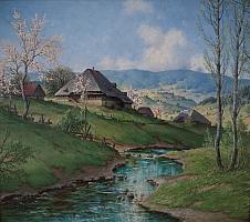 Karl Hauptmann FruIhling im Schwarzwald, 1938, OelPlatte, 70 x 80 cm.JPG